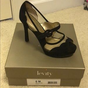 Black & Mesh Heels Size 6